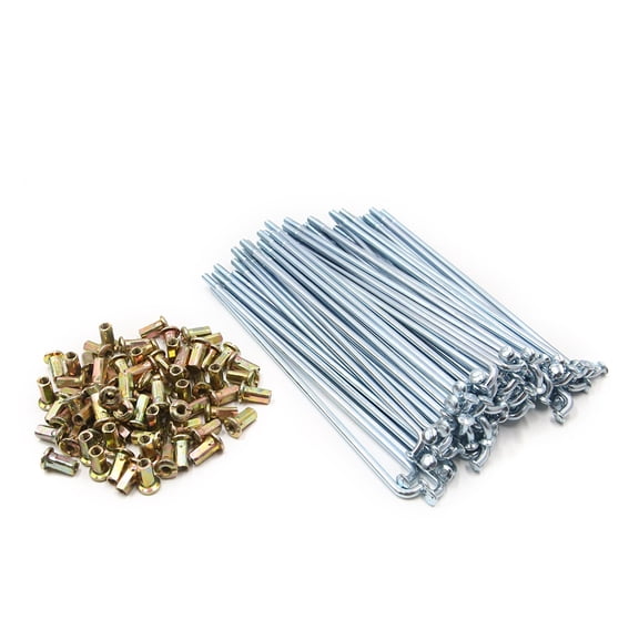 Unique Bargains 72pcs 4mm Thread Diameter Motorcycle Wheel Spokes w/ Nipples 165mm Length