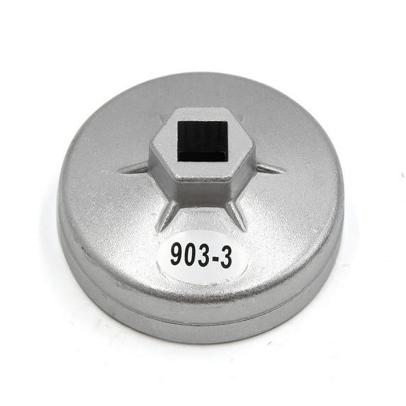 Unique Bargains 74mm Inner Dia. 15 Aluminum Alloy Flute Oil Filter Cap Wrench Socket Removal Tool for Car