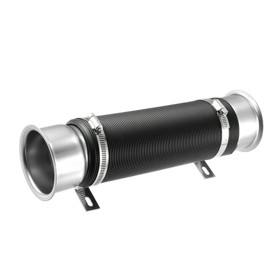Unique Bargains 76mm 3" Universal Car Air Duct Hose Cold Air Turbo Intake Pipe Flexible Duct Tube Hose Pipe Silver Tone