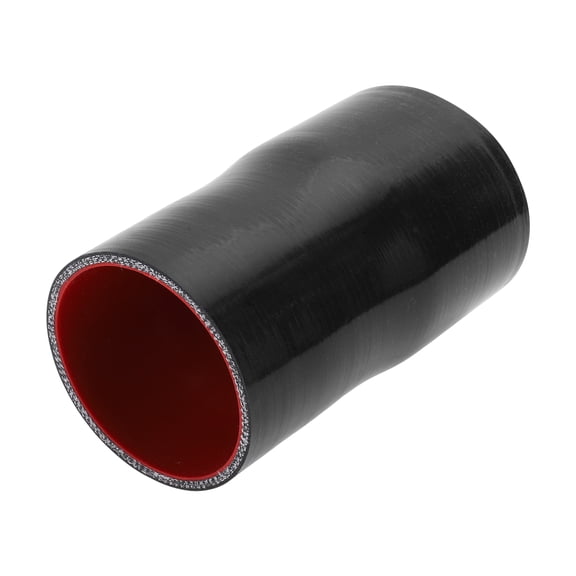Unique Bargains 76mm to 83mm ID Straight Coupler Silicone Hose 4 Layers of Cloth Intercooler Heater Turbocharger Air Intake Pipe Radiator Coolant Tube Black Red 1 Pcs