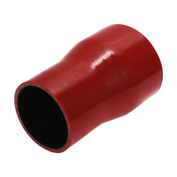 Unique Bargains 76mm to 95mm ID Straight Coupler Silicone Hose 4 Layers of Cloth Intercooler Heater Turbocharger Air Intake Pipe Radiator Coolant Tube Red Black