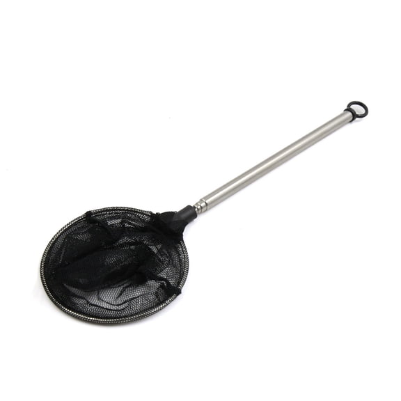 Unique Bargains 7cm Dia less Steel Telescopic Handle Aquarium Pond Shrimp Fish Skimming Net