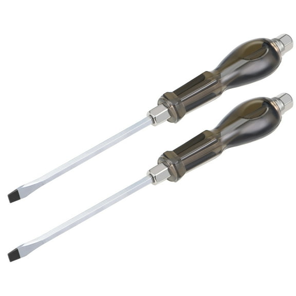 Unique Bargains 7mm Slotted Impact Screwdrivers 6 inch Demolition Driver Magnetic 2Pcs