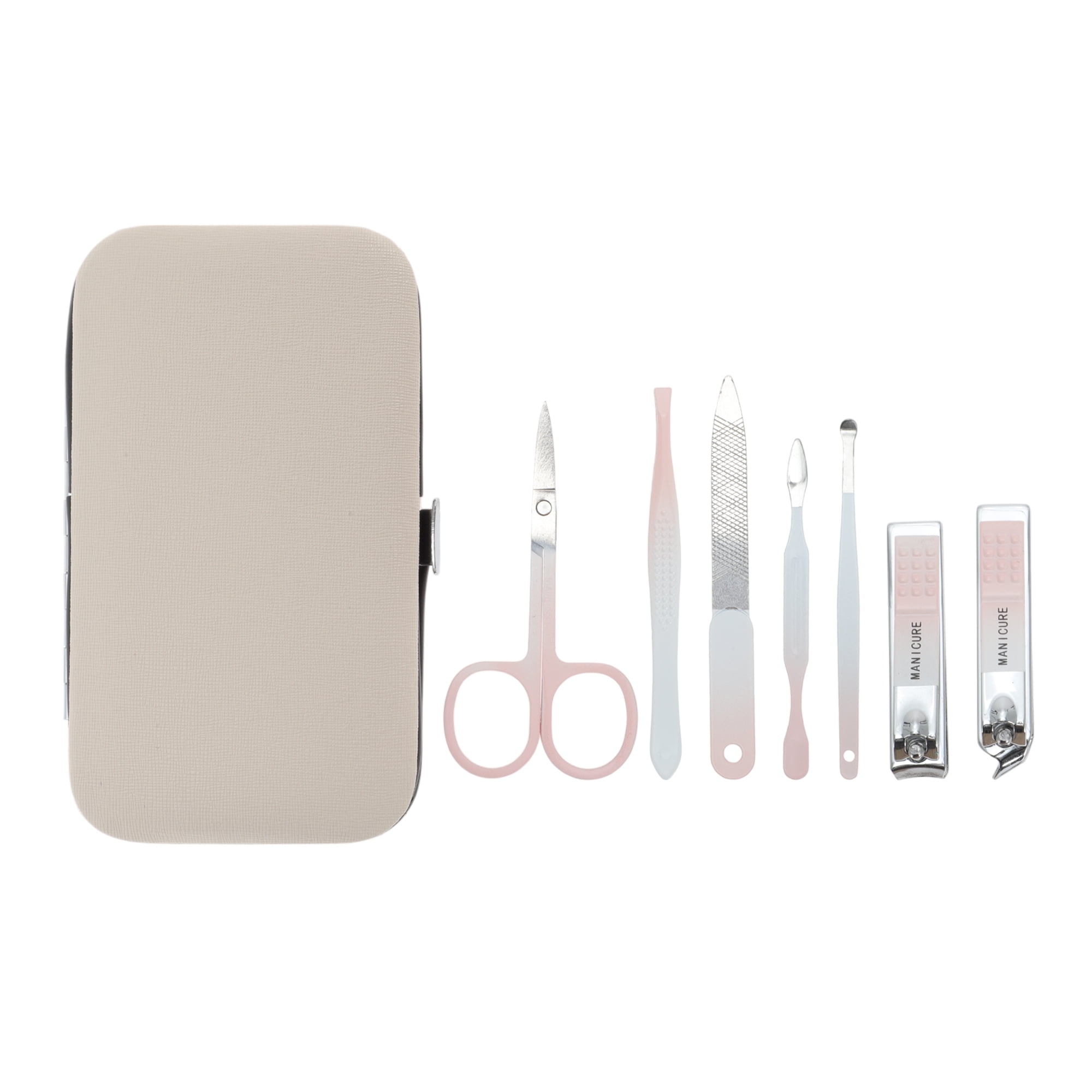Unique Bargains 7pcs Gradient Nail Clippers Set for Toenails and Fingernails 2.36" Pink