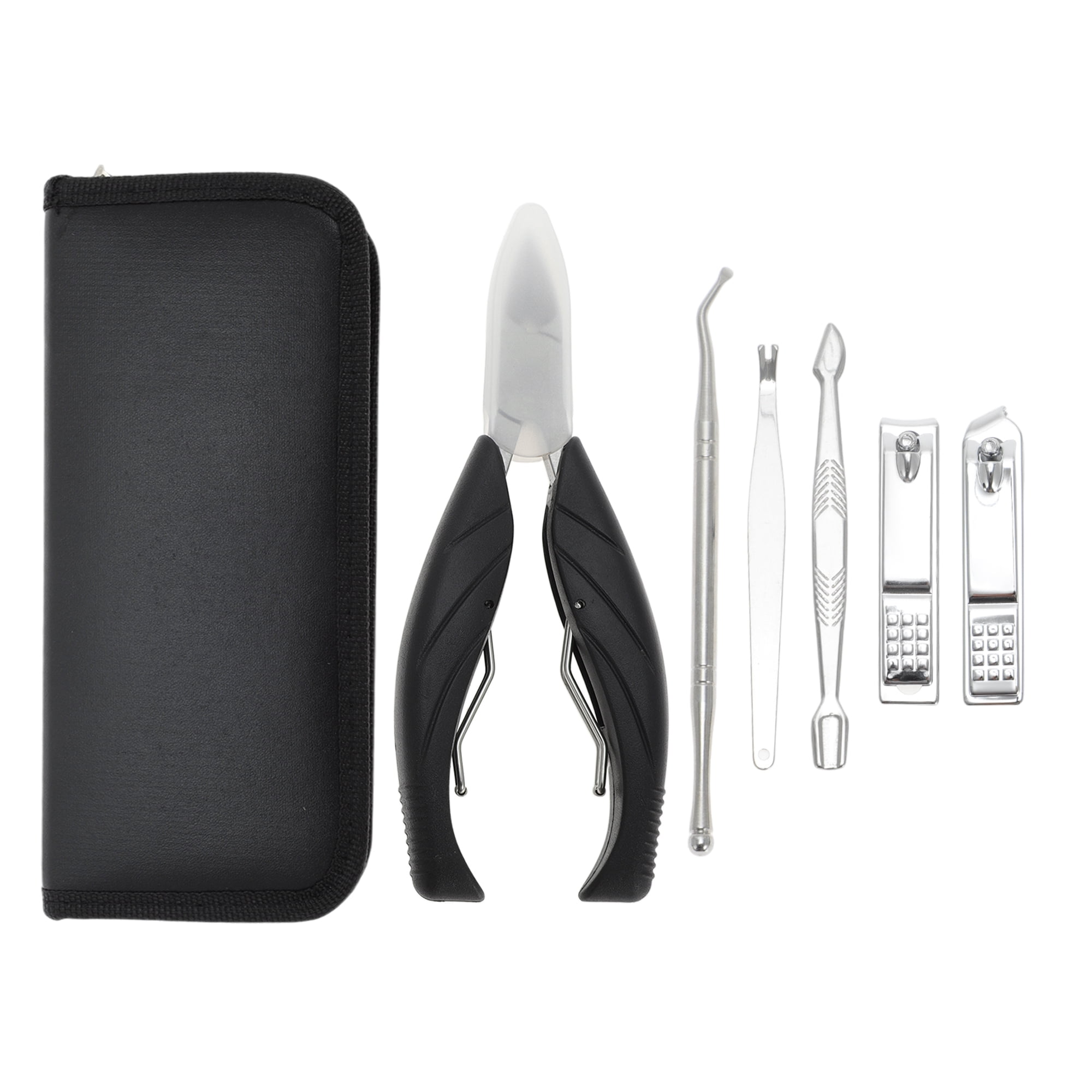 Unique Bargains 7pcs Nail Clippers Set with Ergonomic Handle 2.36"