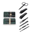 thumbnail image 1 of Unique Bargains 7pcs Wood Grain Nail Clipper Kit 2.24"x 0.47"x 0.59" Black, 1 of 6