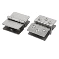 thumbnail image 1 of Unique Bargains 8-10mm Thickness Adjustable Glass Door Double Clip Clamp Hinges 2PCS, 1 of 4