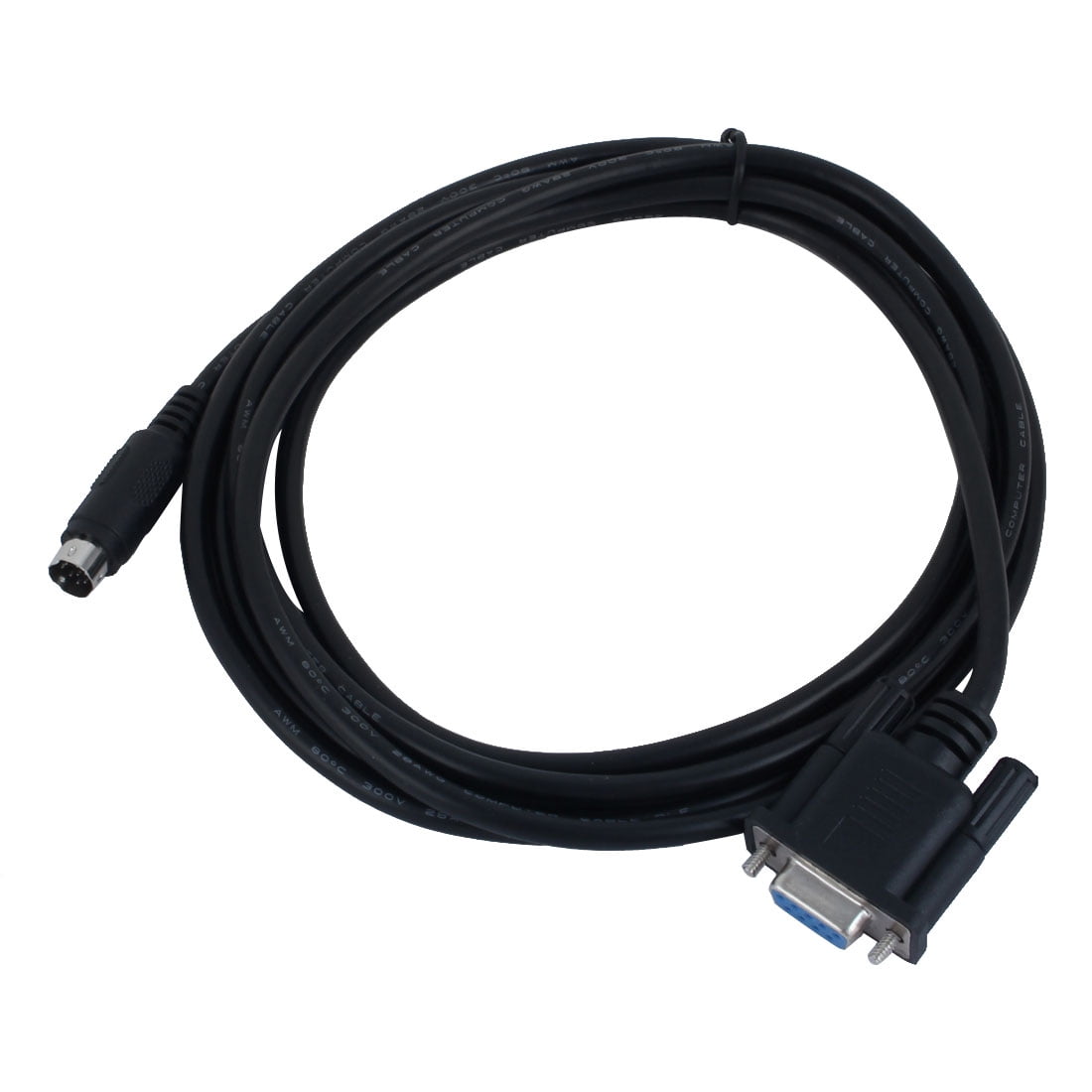 ジン Unique Bargains 8.2 Ft RS232 DB9 Female to Male 8 Pin Mini Din PLC