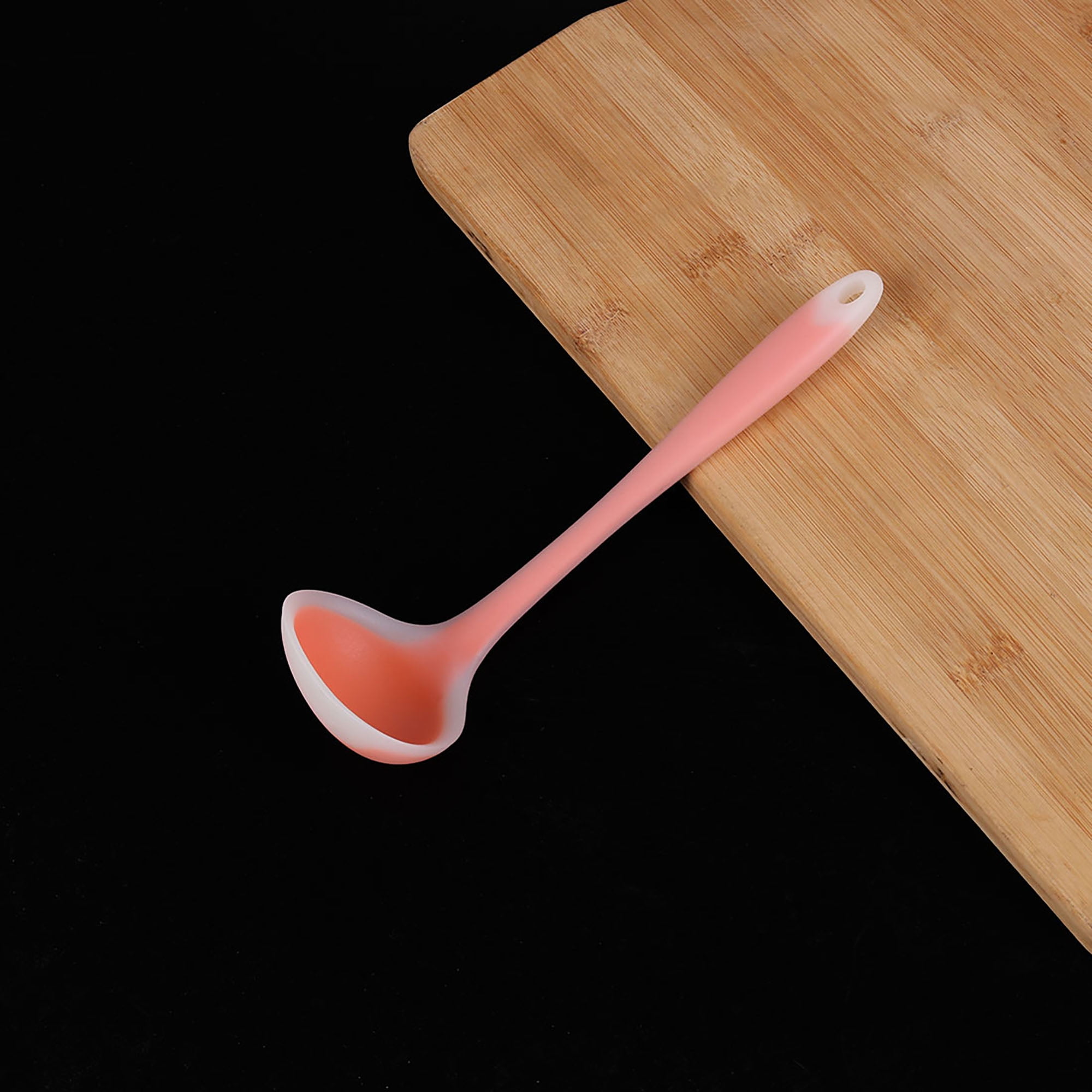 Unique Bargains 8.3" Silicone Soup Spoon Ladle Kitchen Serving Utensil