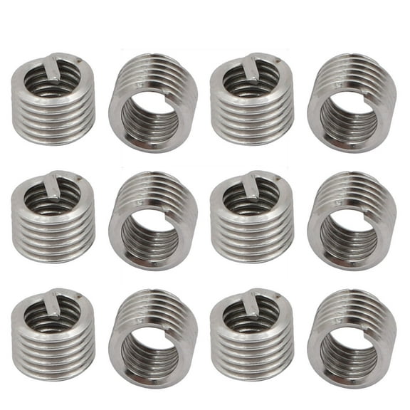 Unique Bargains #8-32x0.246" 304 Stainless Steel Helical Coil Wire Thread Insert 12pcs