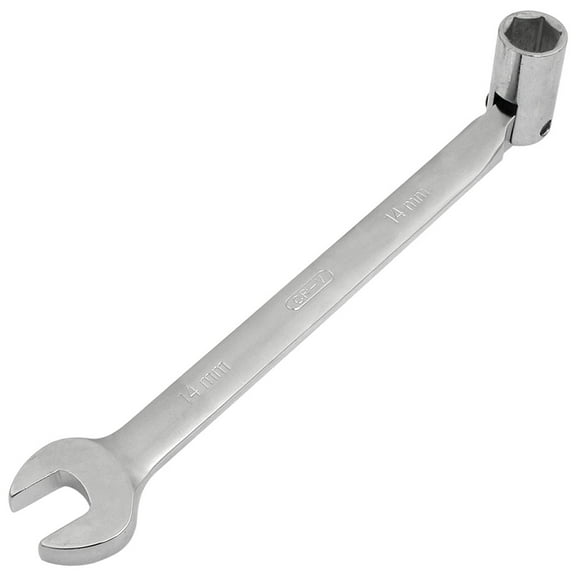 Unique Bargains 8.4" Long Double Ended 14mm Rotary Hexagonal Socket Open End Combination Wrench