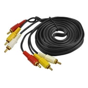 Unique Bargains 8.5Ft RCA Male to Male Plug Composite Audio Video AV Cable Cord