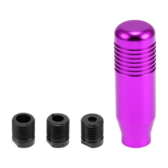 Unique Bargains 8.5cm Gear Shifter Knob Aluminum Alloy Car for Automatic and Manual Vehicle with 3 Adapter Purple 1 Set