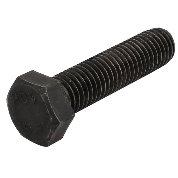 Unique Bargains 8.8 Grade M12x50mm Full Threaded Left Hand Thread Hex Head Bolt Black Carbon Steel
