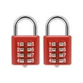 thumbnail image 1 of Unique Bargains 8-Digit Combination Padlock Push Button Locks for Locker Furniture Red 2Pcs, 1 of 5