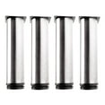 thumbnail image 1 of Unique Bargains 8 Inch Furniture Legs Stainless Steel Feet Sofa Shelves Leg Replacement Adjustable Height 4pcs, 1 of 7