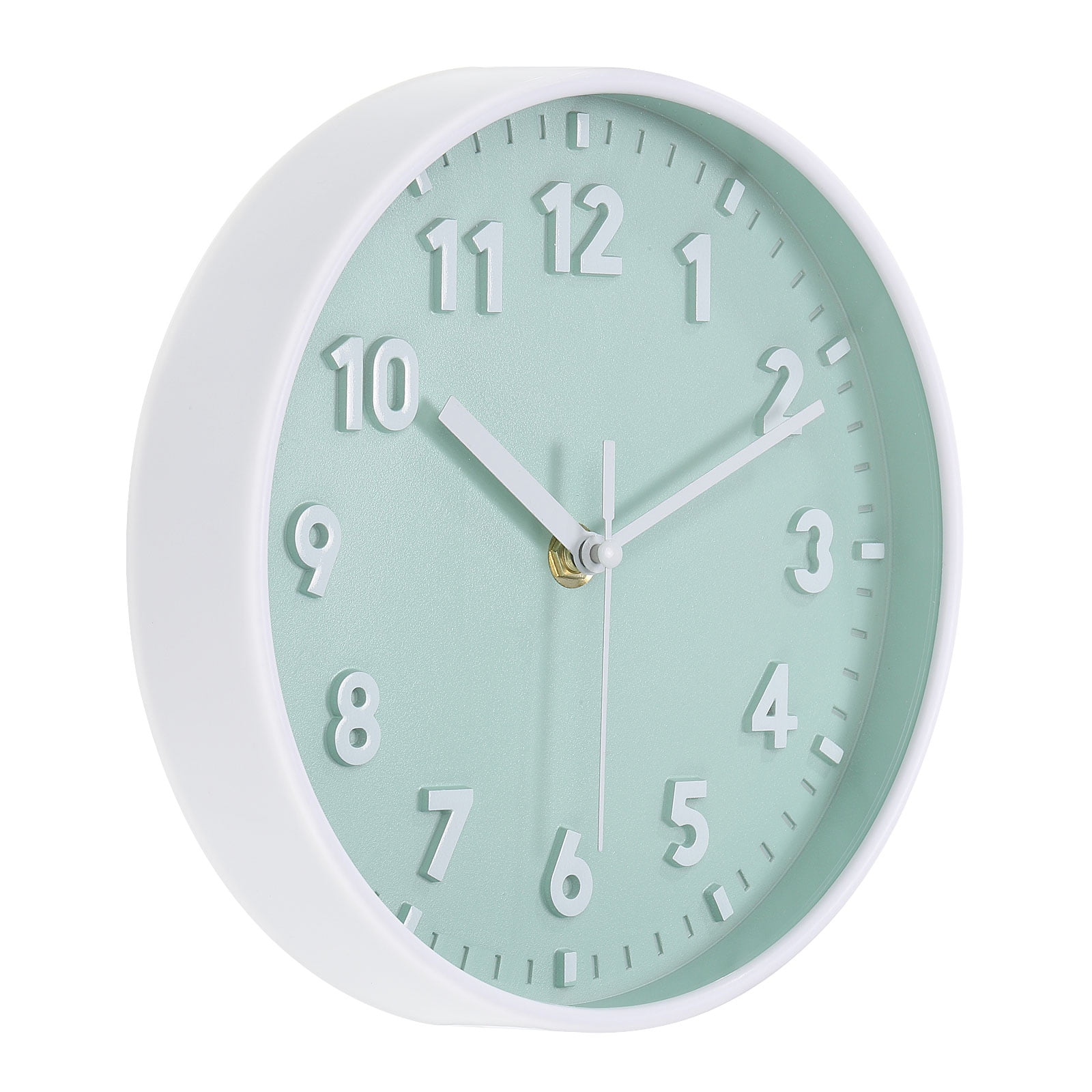 Uxcell 8 inch Plastic Wall Clock 3D Number Quartz Battery Operated ...