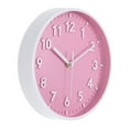 thumbnail image 1 of Uxcell 8 inch Plastic Wall Clock 3D Number Quartz Battery Operated Silent Non-Ticking Round Wall Clocks Pink, 1 of 6