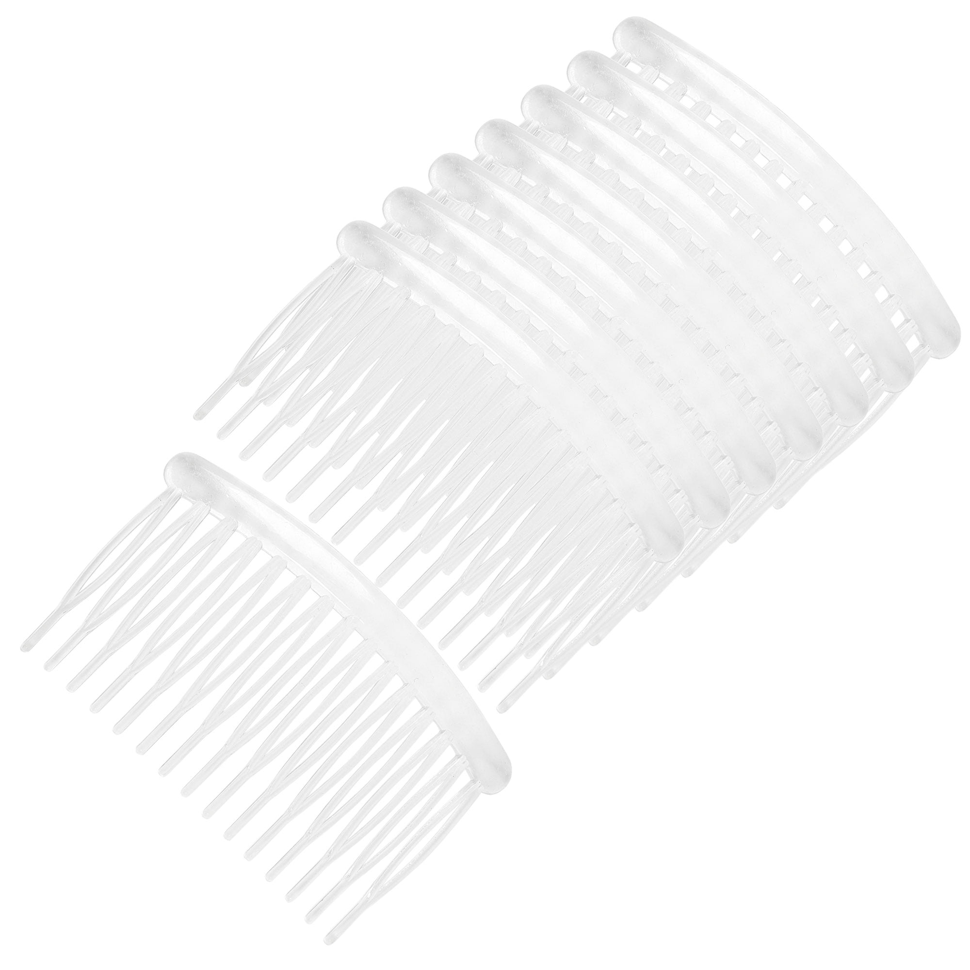 Unique Bargains 8 PCS Clear Plastic Hair Comb Clips Hair DIY Accessories for Women