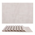 thumbnail image 1 of Unique Bargains 8 Pack Washable Placemats for Table Decor Wipeable Place Mat Beige 18x12in, 1 of 7