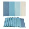 thumbnail image 1 of Unique Bargains 8 Packs Placemats for Kitchen Dining Table Decor Washable Green 18x12in, 1 of 7