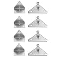 thumbnail image 1 of Unique Bargains 8 Pcs 10mm Car Ball Studs Mounting Brackets for Gas Strut Shock Spring Prop Lift Support Silver Tone, 1 of 6