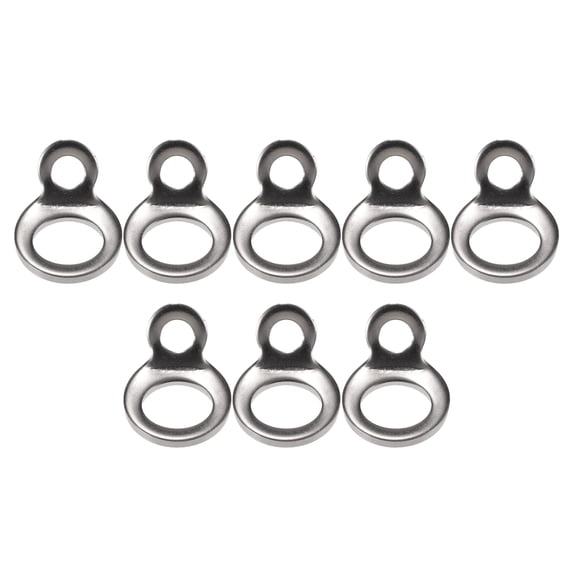 Unique Bargains 8 Pcs Automotive Tie Down Strap Rings Multi-Purpose Anchors Hooks for Cars Silver Tone