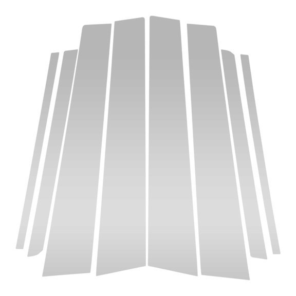 Unique Bargains 8 Pcs Car Door Pillar Window Trim for Toyota Verso/EZ 2012-2015 Silver Tone