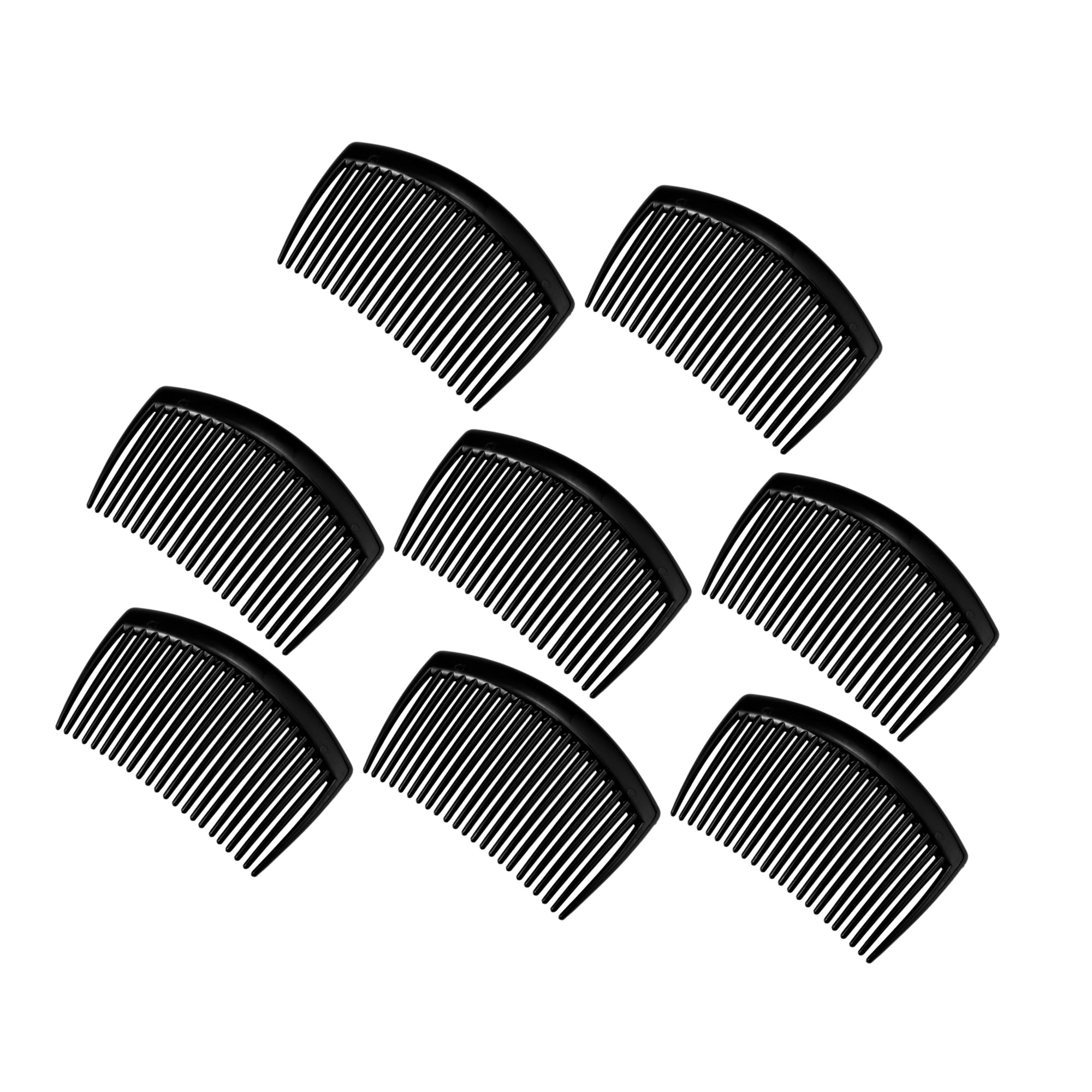 Unique Bargains 8 Pcs Classic Side Clip Hair Comb Teeth Hair Combs 3" Plastic Black