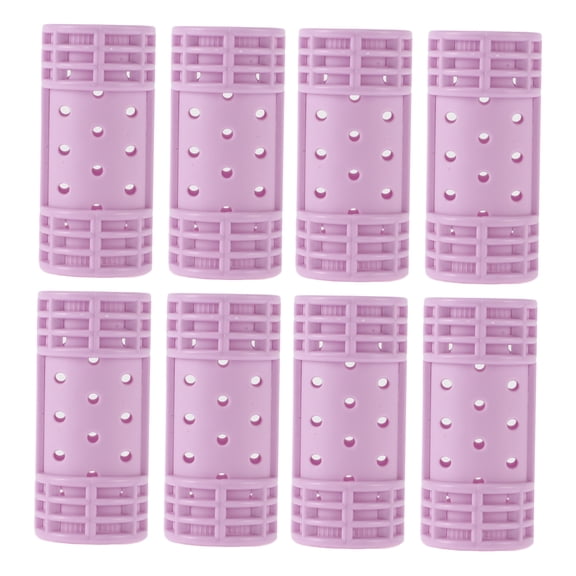 Unique Bargains 8 Pcs Convenient Heatless Voluminous Hair Roller for Women 2.68"x1.18" Purple