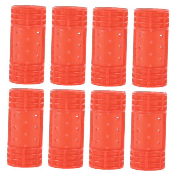 Unique Bargains 8 Pcs Convenient Heatless Voluminous Hair Roller for Women 2.68"x1.18" Red
