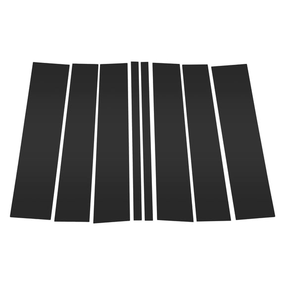 Unique Bargains 8 Pcs Door Pillar Window Trim for Ford Flex 2009-2015 Front Rear Left Right Anti Scratch Sticker Pillar Posts Door Outer Exterior Cover Black