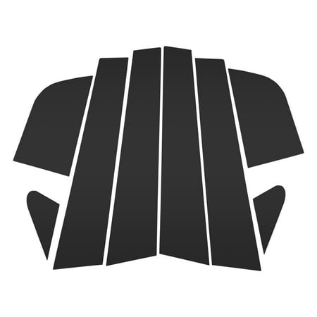Unique Bargains 8 Pcs Door Pillar Window Trim for KIA Rio 2017-2022 Black