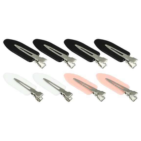 Unique Bargains 8 Pcs No Bend Hair Clips No Crease Hair Clips Curl Pin Clips for Woman Makeup