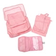 thumbnail image 1 of Unique Bargains 8 Pcs Portable Packing Cube Set for Luggage Pink, 1 of 6