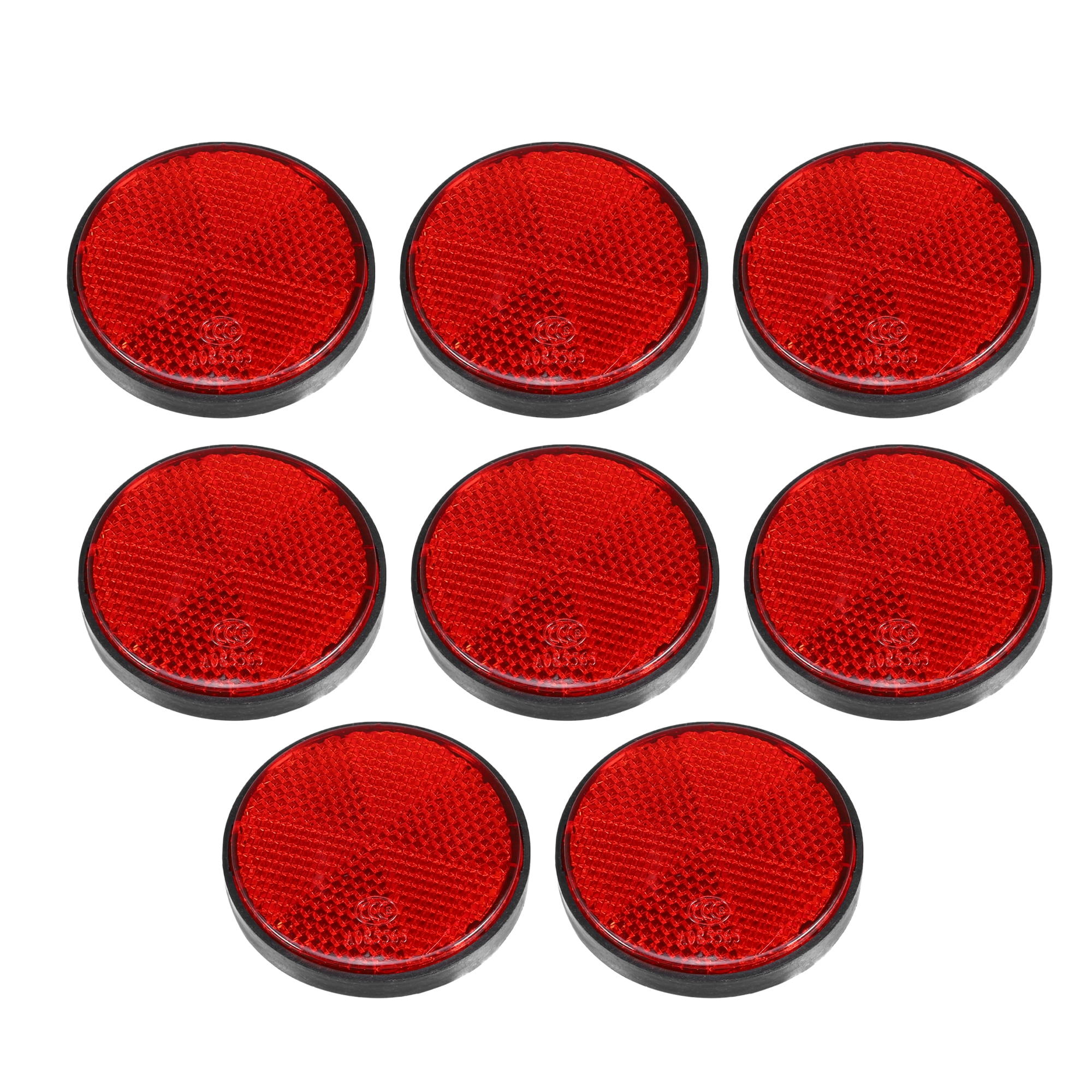 Unique Bargains 8 Pcs Round Stick-on Safety Spoke Reflective Self ...