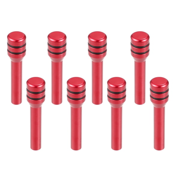 Unique Bargains 8 Pcs Universal Door Lock Pin Stick Cap Cover Door Bolt Lock Pin Aluminum Alloy Purple Red