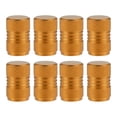 thumbnail image 1 of Unique Bargains 8 Pcs Universal Tire Valve Stem Caps Valve Stem Covers for Car SUV Bike Trucks Aluminum Alloy Gold Tone, 1 of 6