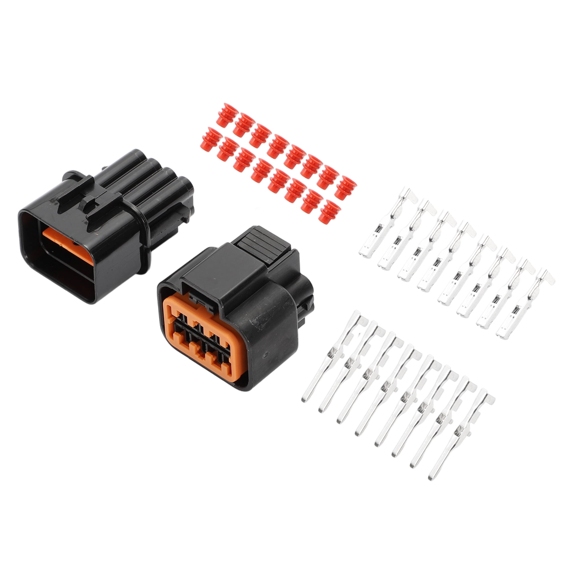 Unique Bargains 8 Pin Front Headlight Connector Plug Kit for Hyundai for Kia Connector