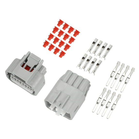 Unique Bargains 8 Pin Headlight Waterproof Connector Plug Waterproof Male Female Wire Terminal Connector for Toyota 1Set