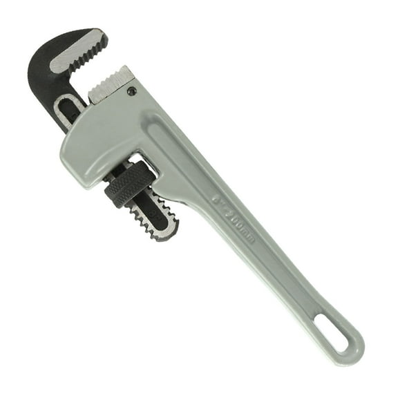 Unique Bargains 8-inch Aluminum Handle Hook Jaw Straight Pipe Wrench