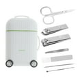 thumbnail image 1 of Unique Bargains 8-piece Set Mini Suitcase Nail Clipper Kit White for Women for Men, 1 of 7