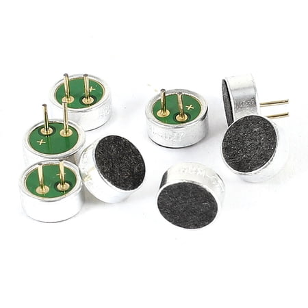 Unique Bargains 8 x Cylinder Shaped Electret Condenser Microphone Cartridge Pick-up 6mm x 2.7mm