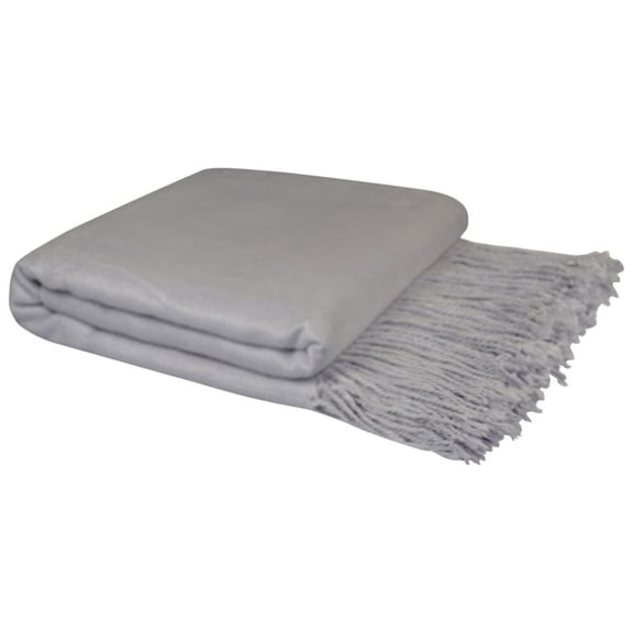 PiccoCasa 80/20 Viscose Cotton Throw Blankets, 50" x 65", Light Purple