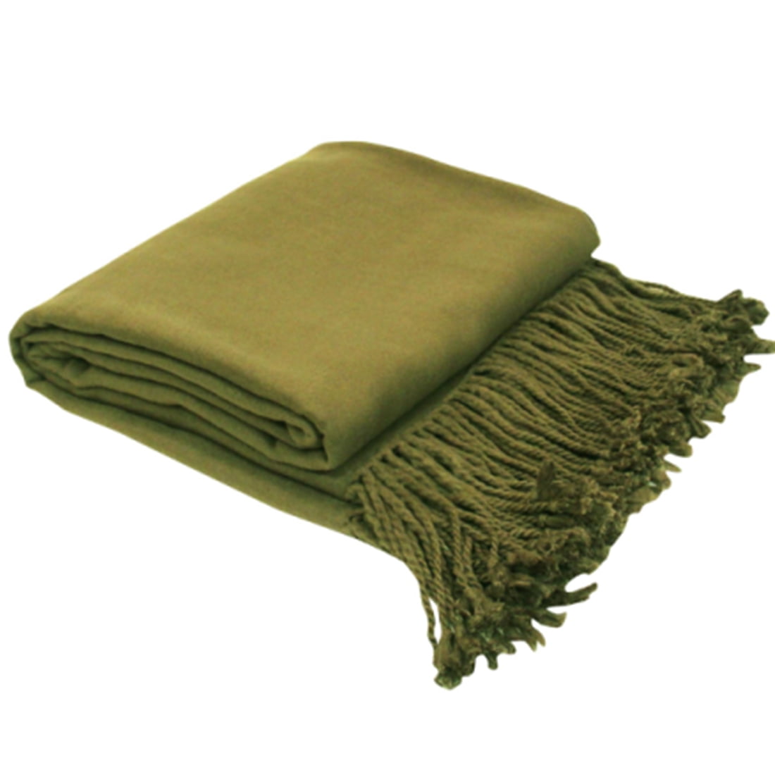 Unique Bargains 80/20 Viscose from Bamboo Throw Blankets, 50" x 65", Olive Green