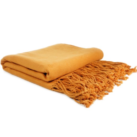 Unique Bargains 80/20 Viscose from Bamboo Throw Blankets, 50" x 65", Pumpkin