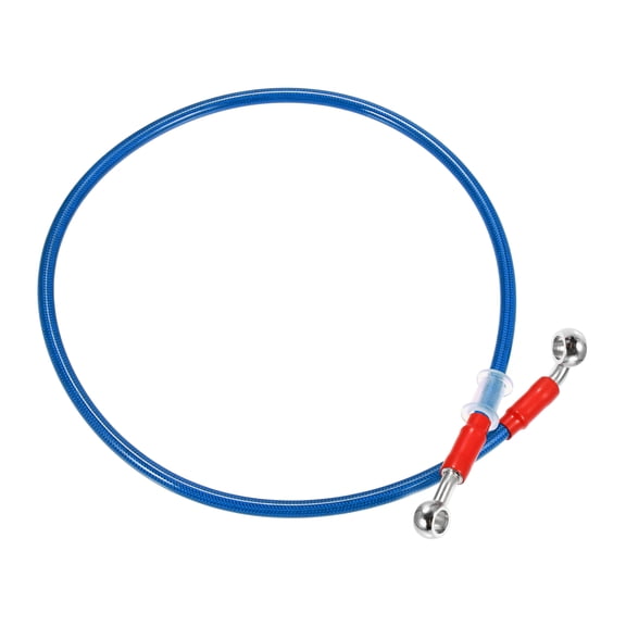 Unique Bargains 80cm 31.5" Length 10mm ID Motorcycle Hydraulic Brake Line Oil Hose Pipe 28 0 Stainless Steel Blue