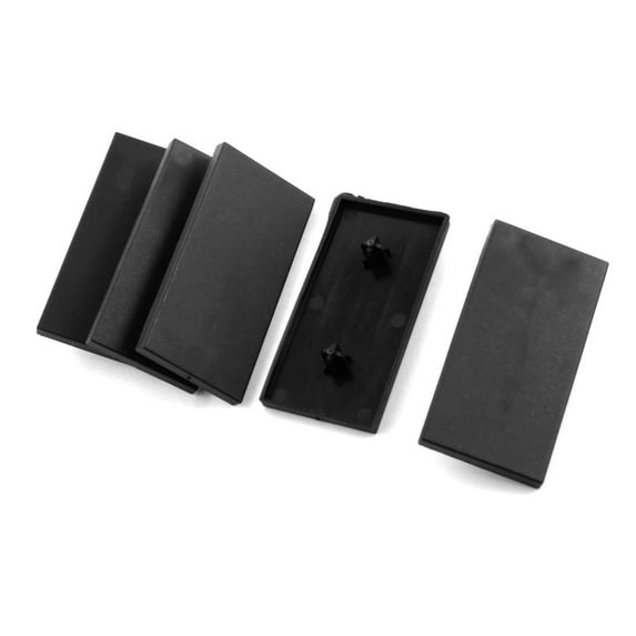Unique Bargains 80mm x 40mm T-Slotted Aluminum Profile Black Extrusion End Cap 5pcs