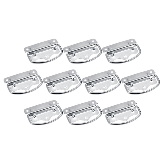 Unique Bargains 80mmx49mm Iron Spray-Paint Toolbox Case Chest Ring Pull Handle