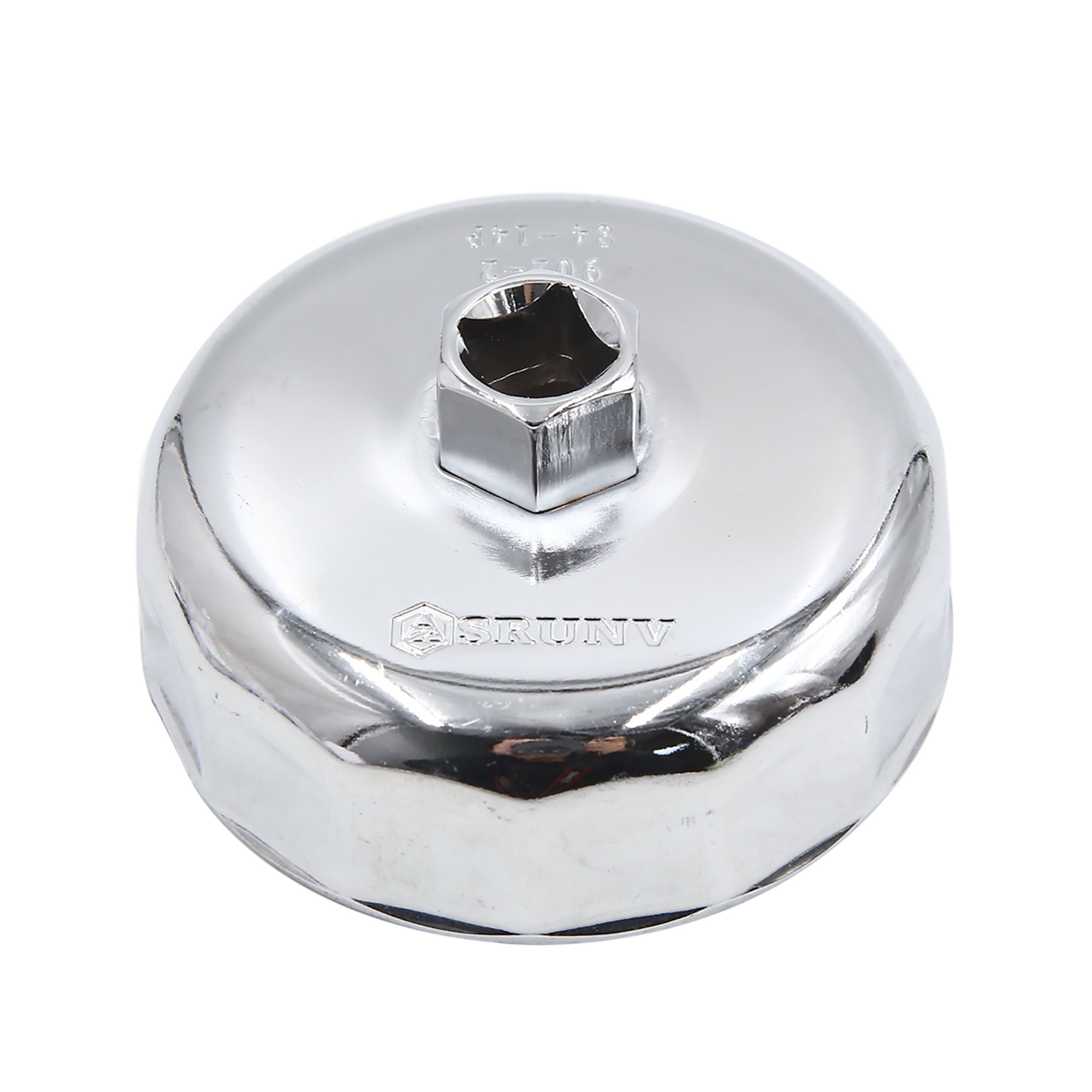 Unique Bargains 83-84mm 14 Flutes Metal Car Oil Filter Cap Wrench Socket Remover Tool